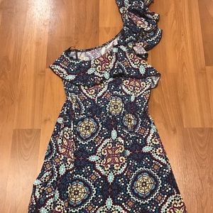 Stained Glass One Shoulder Dress